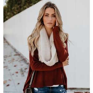 Vici BEAUMONT KNIT INFINITY SCARF - NATURAL